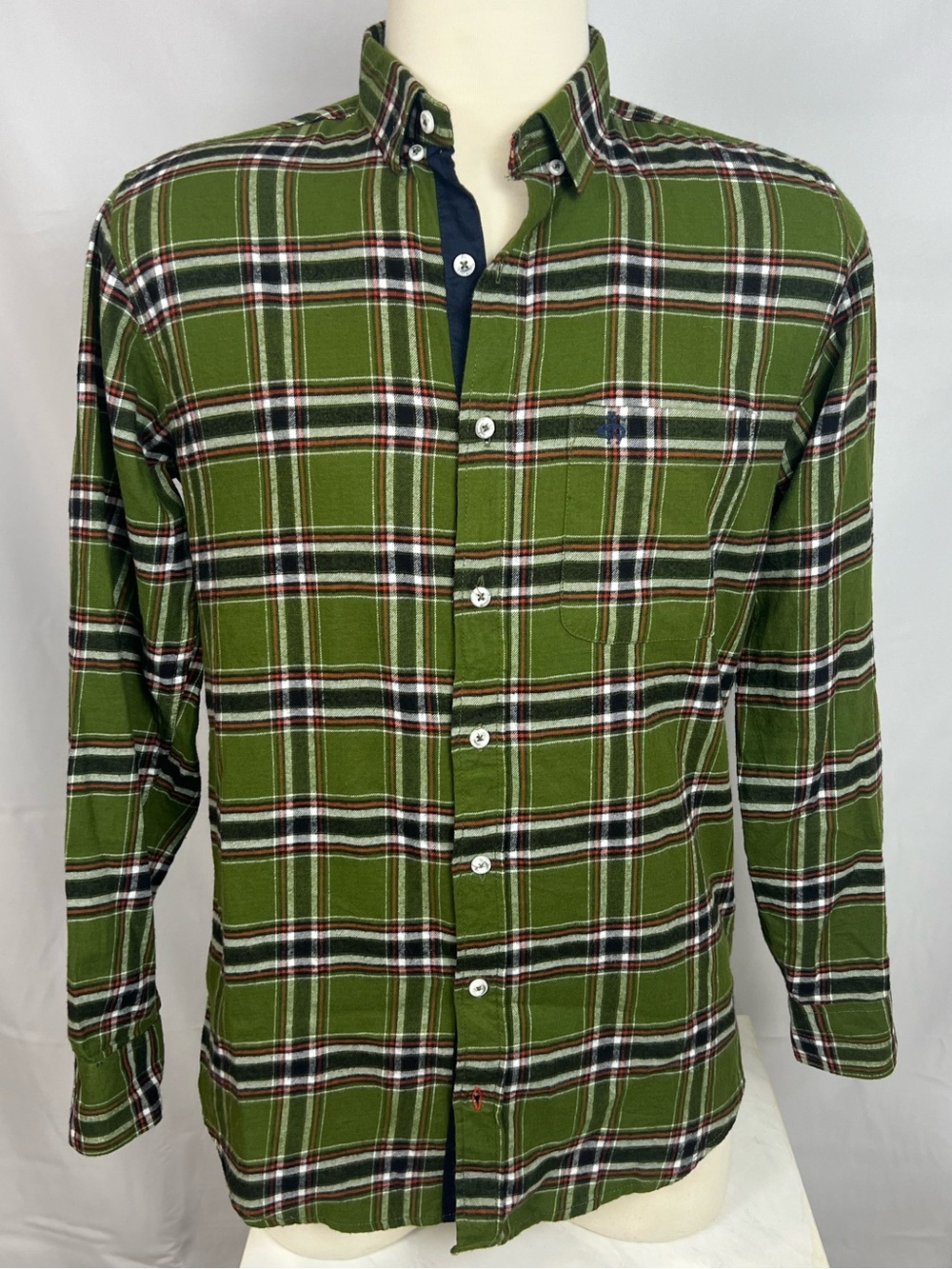 Brooks Brothers Supima Cotton Olive Green Plaid Button-Down Shirt